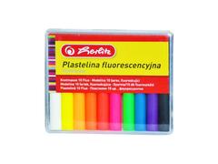 Plastilina Herlitz, fluorescenta, 10culori/set