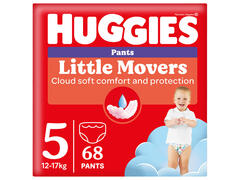 Scutece Chilotel Huggies Little Movers Box (nr 5) Baieti, 12-17 kg, 68 buc