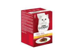 Hrana umeda pentru pisici Gourmet Mon Petit Rata, Pui & Curcan 6 X 50g