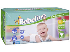 Bebelino Scutece Nr.3 Midi, 6-10 kg, 56 buc