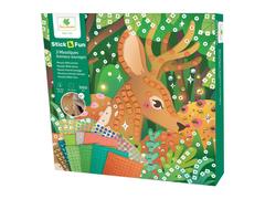 Kit de creatie Sycamore Stick n Fun Mozaic Animale salbatice, 3 planse, 1000 piese, Multicolor