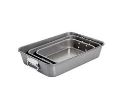 Set 3 tavi pentru cuptor Carrefour Home, Gri