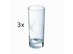 Set 3 pahare long drink Luminarc Gerbe, sticla, 330 ml, Transparent