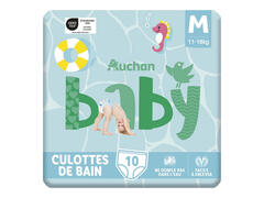 Scutece Chilotel pentru inot Auchan Baby, marimea M, 11 - 18 kg, 10 bucati