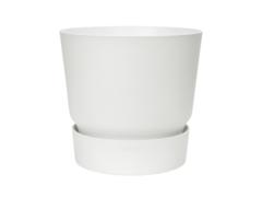 Ghiveci Elho Greenville, plastic, alb, 55 l, diametru 47 cm, 41.1 cm