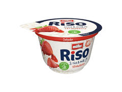 Orez cu lapte si capsuni Muller, 200 g