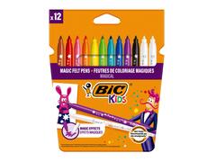 Set carioci multicolore si radiera Colour Erase Bic, P12