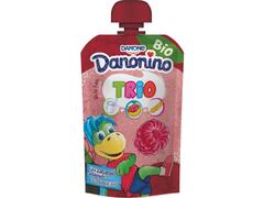 Danonino Trio BIO Iaurt UHT cu piure de Zmeura si Cereale 90g