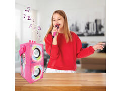 Boxa portabila cu microfon si efecte de lumini, Lexibook, Barbie
