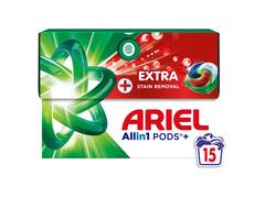 Detergent De Rufe Capsule Ariel Allin1 Pods + Extra Stain Removal,  15 Spalari