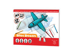 Bloc de desen Pigna cu 16 coli A3, 110g/mp, diverse modele