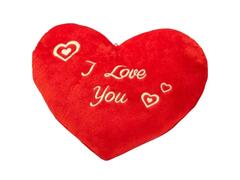 Inima de plus Peak Toys I Love You, 20 cm, Rosu