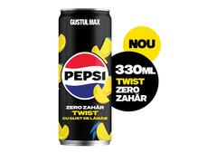 Pepsi Twist Zero Zahar, Bautura Cola, Doza, 330ML