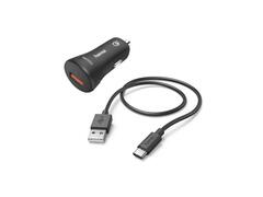 Incarcator auto Hama USB Type-C QC 3.0 3 A negru