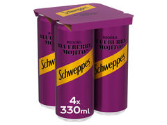Bautura carbogazoasa Schweppes Blueberry Mojito, 4 x 0.33 l