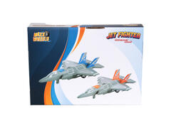 Avion Jet Fighter cu lumini si sunete, Maxx Wheels, 1:16, Portocaliu