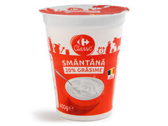 Smantana 20% grasime, Carrefour Classic 400g