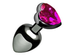 Plug Anal Metal Roz Heart Jewel Medium