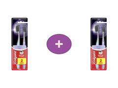 Periuță de dinți Colgate High Density Charcoal Soft 2 buc., a doua la -40%