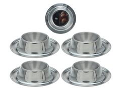 Set 4 cupe pentru oua Excellent Houseware, 8.5 cm, Argintiu