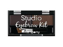 Fard sprancene Miss Sporty Studio Eyebrow kit, 001 Medium Brown, 2.4 g