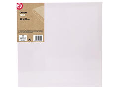 Canvas de lemn cu panza de bumbac Auchan, 30x30 cm