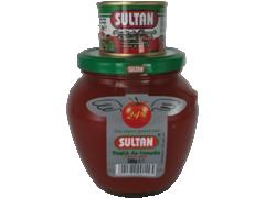 Pasta tomate Sultan 580g 24% borcan (+1 cutie pasta 70g))