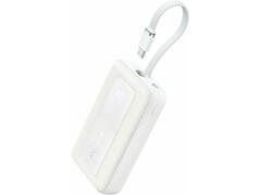 Acumulator extern Anker Zolo 10.000 mAh, 30W, 1x USB-C, 1x USB-A, cablu USB-C incorporat (Alb)