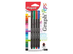 Fineliner Maped Graph'Peps 4 buc /set blister