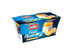 Fruit Passion Iaurt cu spuma de Piersici Maracuja 2x125g Muller