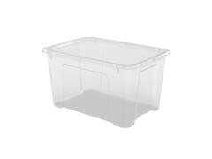 Cutie depozitare cu capac, marimea L, 45 L, Transparent