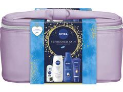 Set cadou Nivea: Lapte de corp, 250 ml + Gel de dus Creme Soft, 250ml + Deodorant roll-on Invisible Black & White Fresh, 50 ml + Crema de maini cu hidratare intensiva, 100 ml