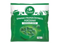 Spanac frunze portionat 1kg Carrefour Classic