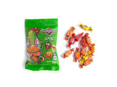 Bomboane gumate moi cu capsuni, lamaie, portocale Sugus 80g