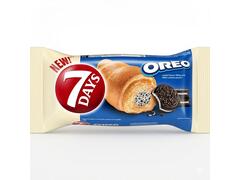 7Days Max Cream & Cookies Croasant cu crema cu aroma de vanilie si bucatele de biscuiti 80g