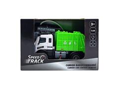 Masina de gunoi cu telecomanda Speed Track, 1:64, Multicolor