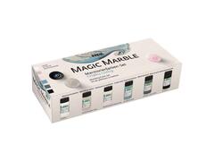 Vopsea Kreul Magic Marble Chalky, set 6 culori x 20 ml