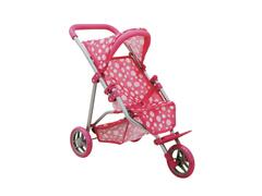 Carucior pliabil cu 3 roti pentru papusi, Melobo, Buline