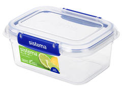 Cutie alimentara cu capac Klip It Plus Sistema, forma rectangulara, plastic, 1 L