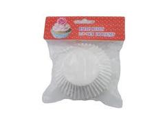 Set 100 hartii pentru briose, 2.5x6 cm, Alb