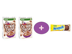 2x COOKIE CRISP Cereale 250g + baton Nesquik 25g