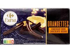 Coji de portocale confiate invelite in ciocolata neagra 200g Carrefour Extra