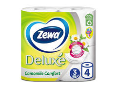 Hartie igienica Zewa Deluxe Camomile Comfort 4 role, 3 straturi