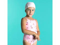 Cască de înot material textil Roz Copii