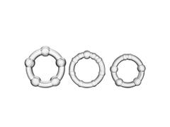 Clear Triple Cockring LUX01357