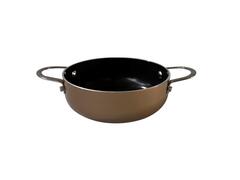 Cratita cu 2 manere Carrefour Home, aluminiu, 14 cm, Maro