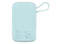 Baterie externa powerbank Baseus Qpow 10000mAh built-in USB Type-C cablu 22.5W Quick Charge SCP AFC FCP, albastru HRT-95334