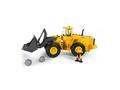 Buldozer cu lumini, sunete si figurina, New Ray, Volvo, 1:32