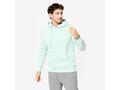 Bluză de trening călduroasă cu glugă din molton Verde-albăstrui Bărbați