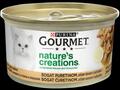 Gourmet  Nature's Creations, cu Curcan, pastarnac si spanac, 85 g, hrana umeda pentru pisici, 85 g